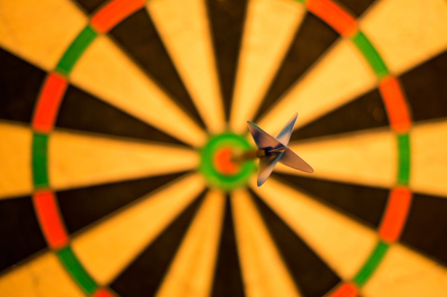 Dart on bullseye