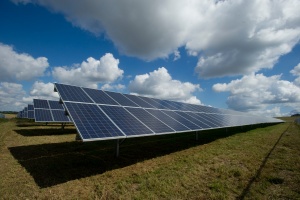 solar panel mounted on the ground